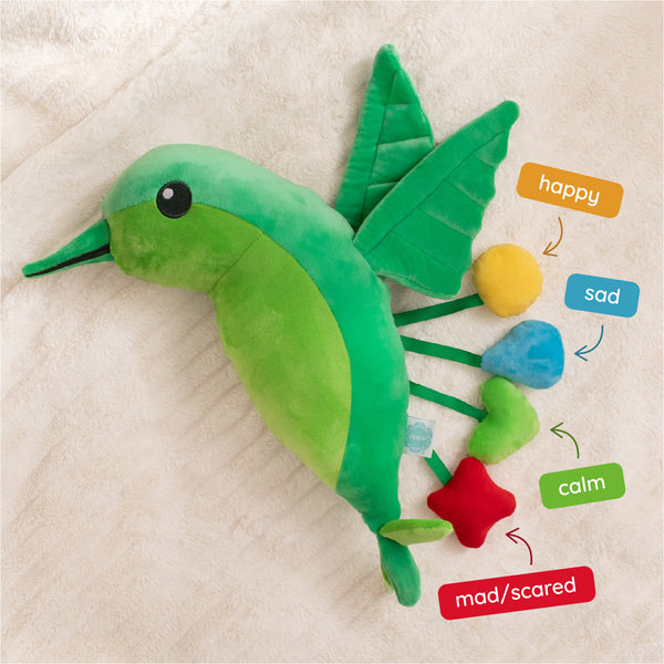 Green Hummingbird SnuggleBuddies Emotions Plush