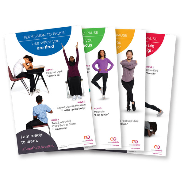 MoveMindfully® Permission To Pause Posters: Youth (Set Of 4)