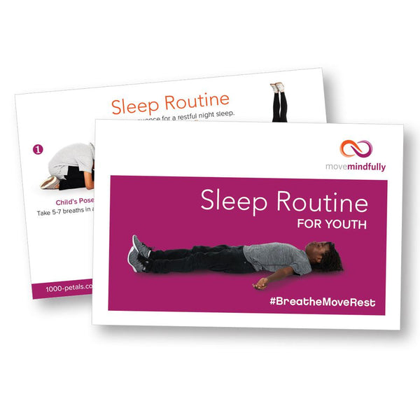 MoveMindfully® Sleep Routine Cards: Youth (Pack Of 25 Cards) - PeaceMakers MoveMindfully® - Generation Mindful,  - teach emotions parenting child therapy tool